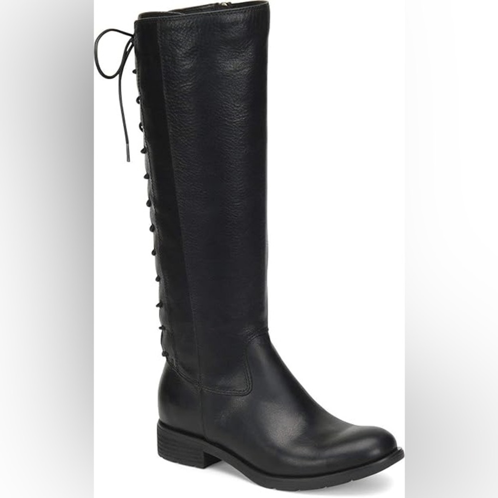 Sofft Black Lace-Up Knee-High Boots 7.5